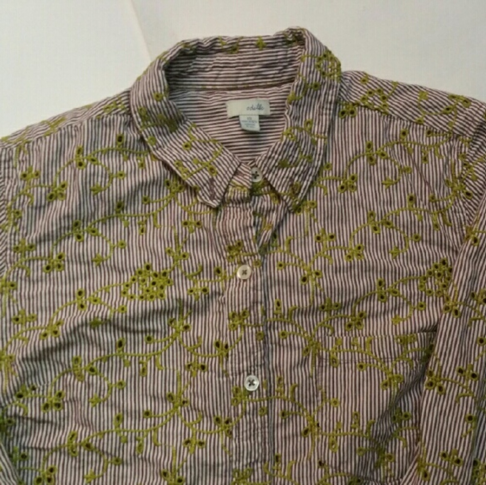 Anthropologie Odille Button Down Shirt Sz 10